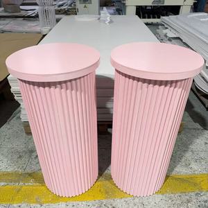 PVC 핑크 화이트 퍼플 다른 색상 꽃 스탠드 주각 기둥 디스플레이 케이크 테이블 스탠드 아기 샤워 뜨거운 공기 풍선 장식 - Product Image 2