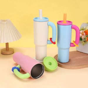 2025 100% Leakproof 32Oz Colorful New Design Thick Handle Customized 304 Stainless Steel Removable <b>Straw</b> Cap With <b>Straw</b> - Product Image 3