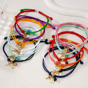 Pulsera <span class=keywords><strong>de</strong></span> cuentas con cruz <span class=keywords><strong>de</strong></span> la Virgen María, <span class=keywords><strong>piedra</strong></span> natural, estilo bohemio, joyería hecha a mano, venta al por mayor - Product Image 6