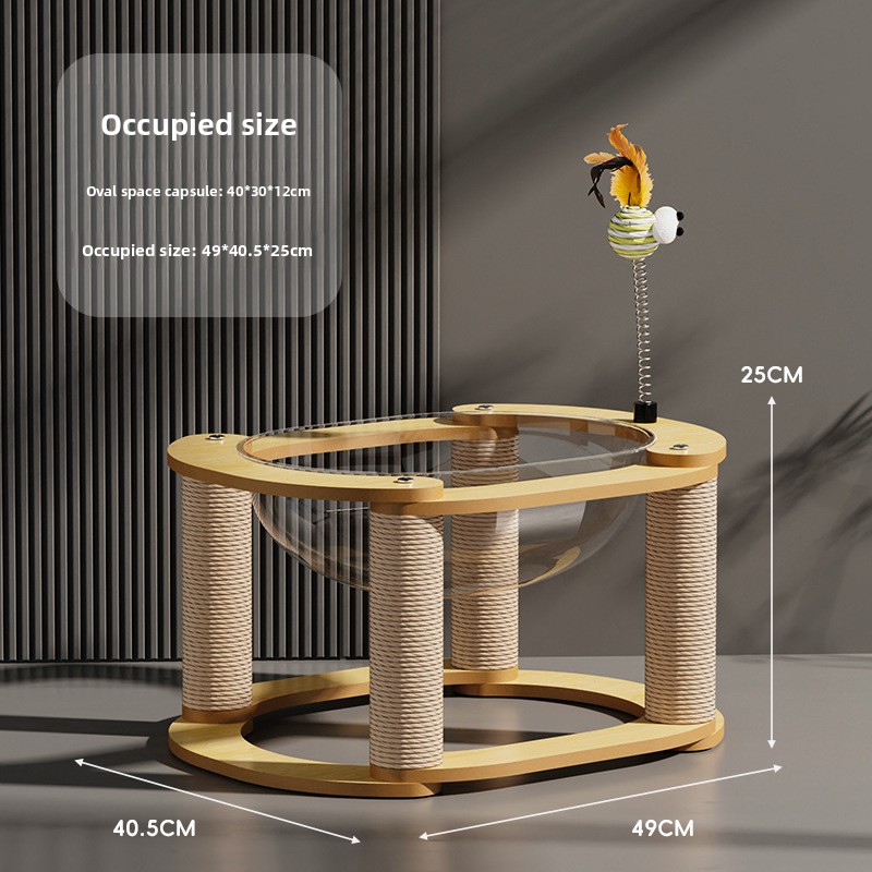 Elliptical space capsule climbing frame