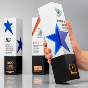 Trofeo de cristal de cubo de <span class=keywords><strong>Rubik</strong></span> creativo de diseño libre para premios de reunión anual que conmemoran a empleados sobresalientes - Product Image 3