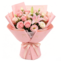 Papier d'emballage en gros pour bouquets, motif floral coloré, pour la Saint-Valentin, la Fête des Mères, la remise des diplômes et les mariages