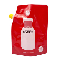 Pochettes souples personnalisées en PET/NY/PE de 5 litres avec bec verseur pour le remplissage de ketchup, pâte de tomate et sauces liquides