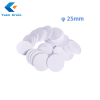Mini-étiquettes NFC RFID en PVC, puce 213, compatibles paiement, adhésives, étanches, diamètre 25 mm, pour appareils compatibles NFC