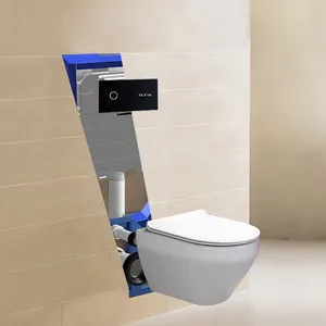 Capteur de toilette sans contact sans germes, réservoir automatique dissimulé pour WC Squat Pan, vente en gros