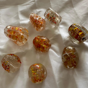 ลูกปัดแก้วคริสตัลทรงเหลี่ยมเพชรพลอยลูกปัดแก้วคริสตัลเม็ดกลมสีเงินจากโรงงานขายส่ง - Product Image 1