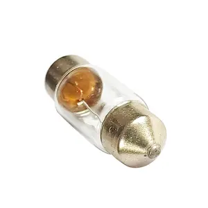 Warm White C5W Car Bulb Halogen Lamp 12V5W SV8.5 Car License Plate Light