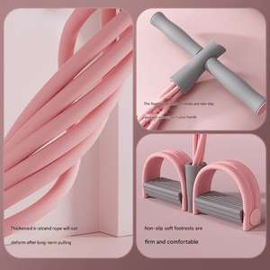 6 tubos de alta calidad respetuoso con el medio ambiente Yoga y Pilates Fitness Pedal elástico bandas de resistencia 2,5 kg resistencia peso equivalente - Product Image 2