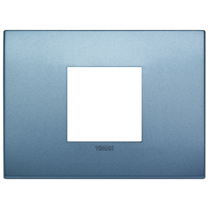 Vimar Classic 2M Placca Centrale Blu Opaco 12.2x9cm - Product Image 1