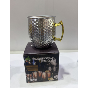 Taza de Café/Té de Acero Inoxidable 304 con Patrón de Martillo, Asa, Taza Creativa para Cerveza, Taza para Bebidas Frías - Product Image 3