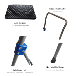 Đa Mục Đích Có Thể Gập Lại 2 Bước Thang Cho Container, Xe Tải 2-Trong-1 Bước Phân Thang Bước Thang Ghế Kết Hợp - Product Image 3