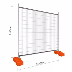 Clôture agricole et domestique mobile moderne de 1.8m Panneau de treillis métallique temporaire australien avec rail et poteaux en acier au carbone - Product Image 3