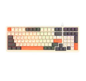 Teclado mecánico para juegos con interruptores azules de 100 teclas de alta calidad para computadora portátil Gamer RGB