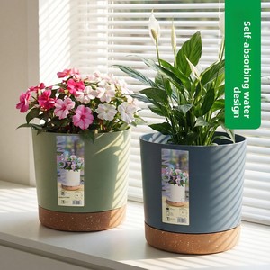 <span class=keywords><strong>Maceta</strong></span> de Resina con Autorriego P501 para Uso Doméstico, <span class=keywords><strong>Maceta</strong></span> de Plástico para Plantas de Rosas, Sin Necesidad de Regar, Control de Raíces - Product Image 2