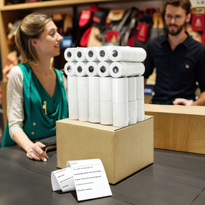 Ücretsiz Numune Isıya Duyarlı Termal Kağıt Ruloları 70g 57*30mm Özelleştirilmiş Paket Kredi Kartı için Nakit Fiş Kağıt Rulosu Fabrika - Product Image 4