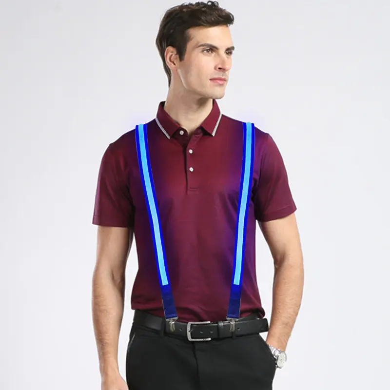 Pafu Ladies' and Men's parties LED Party supplies Glow in the dark Dimmable suspenders Multi-color options