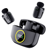 Mise à niveau K21 Lapel Microphone sans fil Mini Mic Charging Box Fonction portable