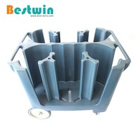 Chariot de rangement pour vaisselle en plastique pour restaurant et hôtel, porte-assiettes réglable