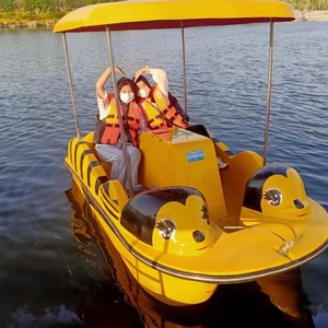 Battello a pedali in acciaio per due persone barca elettrica per viaggi sul lago con parco acquatico Tour commerciale in fibra di vetro Waterplay - Product Image 2