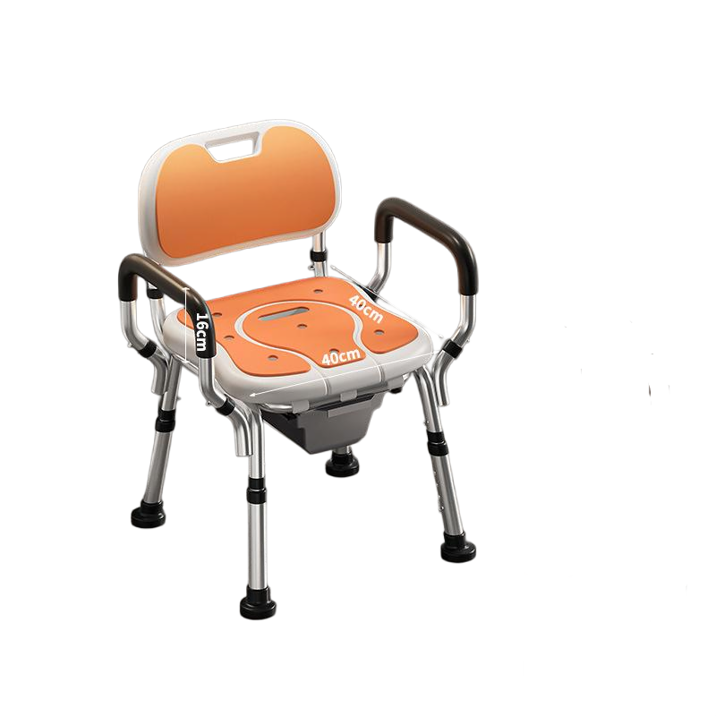 Pliable orange avec cuvette de toilette