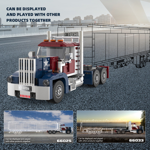 66026 Mỹ Xe Tải Xe Kỹ Thuật Loạt Lắp Ráp Gạch Khối Mô Hình Trẻ Em Giáo Dục Xây Dựng Khối Nhựa Đồ Chơi Bộ Quà Tặng - Product Image 5