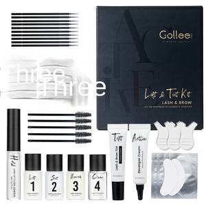 Ensemble exclusif transfrontalier de kératine permanente pour <span class=keywords><strong>cils</strong></span> Gollee, teinture pour sourcils, <span class=keywords><strong>kit</strong></span> de teinture et <span class=keywords><strong>cils</strong></span> à double usage, ensemble - Product Image 6