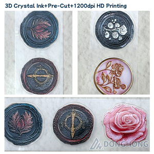 Fabricante de Rollos de Adhesivos de PET Transparentes con Corte Kiss Cut, Relieve 3D y Acabado Brillante Personalizados - Product Image 3
