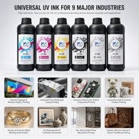 Tinta UV Flexible, Resistente a las Grietas, Libre de VOC, Bajo Olor, para Cabezales de Impresión Ricoh G5 G6, para Impresión en Vinilo de Cuero PU, TPU, para Rotulación de Vehículos y Pancartas