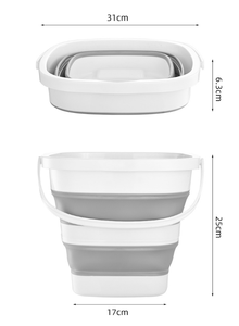 Portable rond carré pliant en plastique Camp plage sable pli seau poisson pliable 10l eau vadrouille seau pliable - Product Image 4