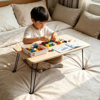 Table pliante portable moderne en bois pour la vente en gros – Bureau d'étude, table à manger, chambre, maternelle, extérieur, fenêtre en baie, lit, bureau
