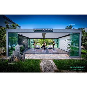 Eco House <span class=keywords><strong>Bioclimatique</strong></span> Motorisé Patio <span class=keywords><strong>Pergola</strong></span> Terrasse Avec Portes Coulissantes En Verre Extérieur En Aluminium Étanche Patio <span class=keywords><strong>Pergola</strong></span> - Product Image 5