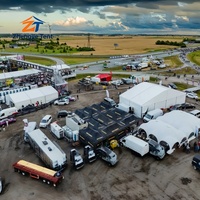 Tente d'exposition pour salon professionnel, structure en aluminium, grand auvent événementiel, abri portable pour fêtes et mariages, chapiteau commercial extérieur pour foire