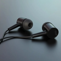 D21 Headphone Berkabel 3.5Mm Headset In-Ear Earphone Berkabel dengan Mikrofon Bass Stereo Earbud Olahraga Kontrol In-line untuk Ponsel