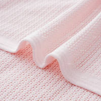 Couverture bébé élégante en coton gaufré à maille dentelle, légère, pliable et portable, 100 % coton, pour toutes les saisons