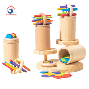 Rompecabezas educativo interactivo sensorial de madera creativo para niños, padres e hijos - Product Image 2