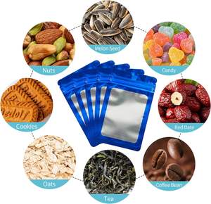 أكياس Mylar Holographic بسحاب قابلة لإعادة الغلق لتغليف المجوهرات والحلوى والسوشي وطعام الحيوانات الأليفة والجيلي ومستلزمات الأعمال الصغيرة - Product Image 3