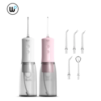 Hydropulseur Dentaire Électrique Portable de Haute Qualité 240 ml en Plastique, Sans Fil, 5 Buses, pour Nettoyage des Dents et Hygiène Buccale Domestique