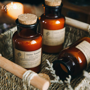 Wooden Cap Brown Potion Bottle Plant Soy Wax Aromatherapy <b>Candle</b> - Product Image 3