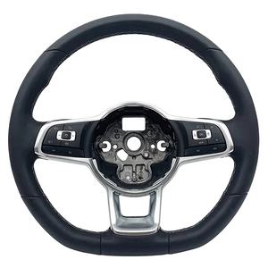 Volant de direction de voiture complet en cuir noir personnalisé pour Volkswagen <span class=keywords><strong>Golf</strong></span> MK7 GTI 7r GTD GTE - Product Image 1