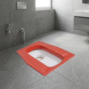 Vistaar Premium Double Red Brandy Squatting Pan-WC de toilette en céramique de l'Est élégant à bas prix - Product Image 4