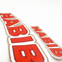 Vente en gros Patchs de broderie Patch 3D à repasser par transfert thermique en usine Patch personnalisé pour vêtements
