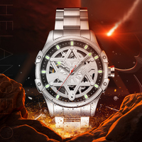 Montre-bracelet automatique mécanique de luxe pour homme, de haute qualité, avec cadran à aiguilles, boîtier en acier inoxydable, étanche 100 m, vente en gros