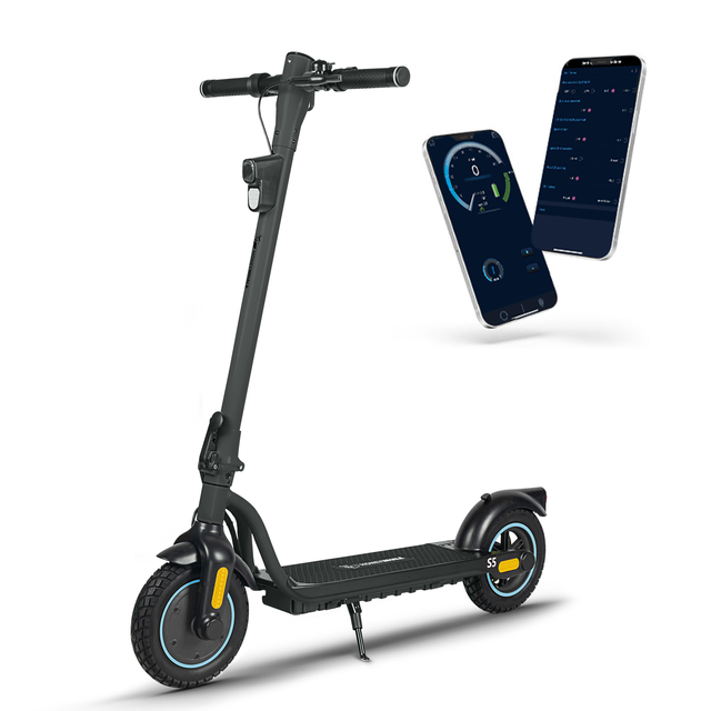 S5 Adult Folding Electric Scooter, 450W 36V Brushless Motor, Max Speed 32km/h, App Control, 10 Inch, Mexico Warehouse