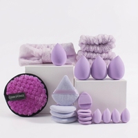 Lot d'éponges de maquillage multicolores en gros pour le visage, forme goutte d'eau, éponge à maquillage biseautée, outil professionnel personnalisable en vrac avec logo