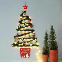 DIY Weihnachtsbaum-Lampe & Dekorative Wandlampe mit LED Warmweißen Lichtern Batteriebetrieben Umweltfreundlich Nordischer Stil für Innenbereich