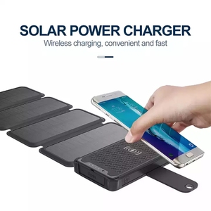Banco de energía inalámbrico <span class=keywords><strong>Pawor</strong></span>, plegable, con energía Solar, 10000mAh, carga rápida, 3 Bancos de cargador de teléfono USB con estación de energía Solar Exbom - Product Image 5