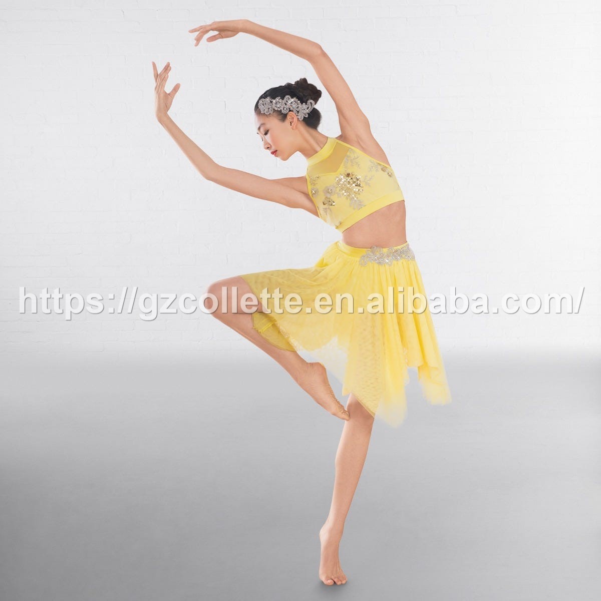 yellow lyrical dance dress Premium Craftsmanship Custom Dance Costume Yellow Lyrical