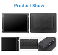 Moniteur industriel à cadre ouvert de 10 pouces 1024*768 4:3, écran tactile résistif capacitif, panneau d'affichage métallique CCTV pour caméra