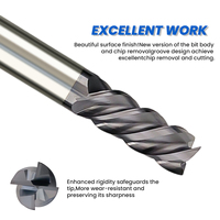 Fresa de carburo sólido con recubrimiento AlTiN para máquina CNC, 2-6 filos, diámetro de vástago de 4-20 mm, marca FULLOVE