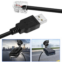 Cable de Alimentación USB a RJ11 para Detector de Radar de Coche, Cámara DVR, GPS, Amplificador de 5V a 12V, 1.5M